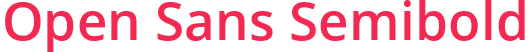 Open Sans Semibold